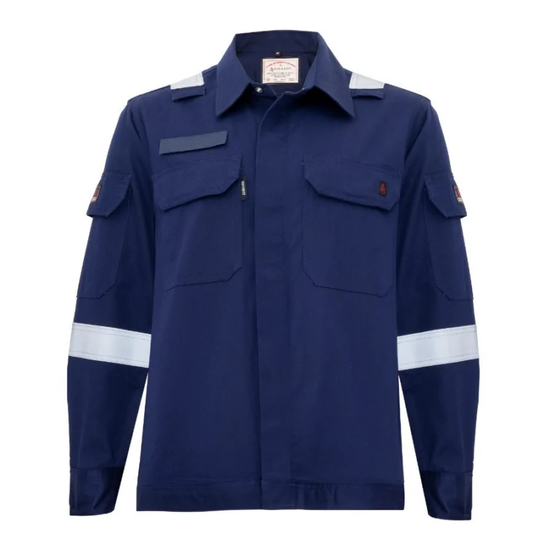 FR Navy Blue Jacket with reflective